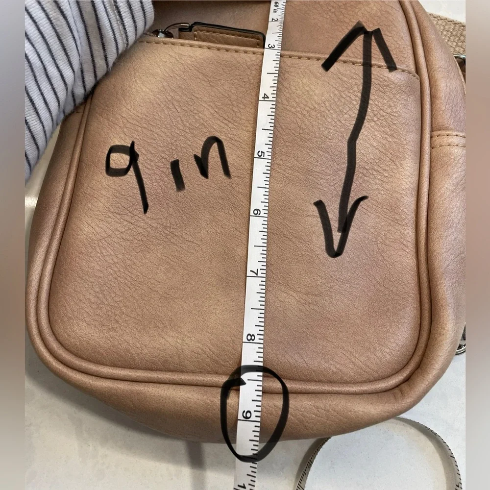 Bostanten Anti-Theft Shoulder Strap Crossbody Bag Light Brown‎